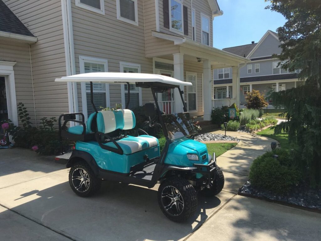 Custom golf cart build by STC Golf Cars